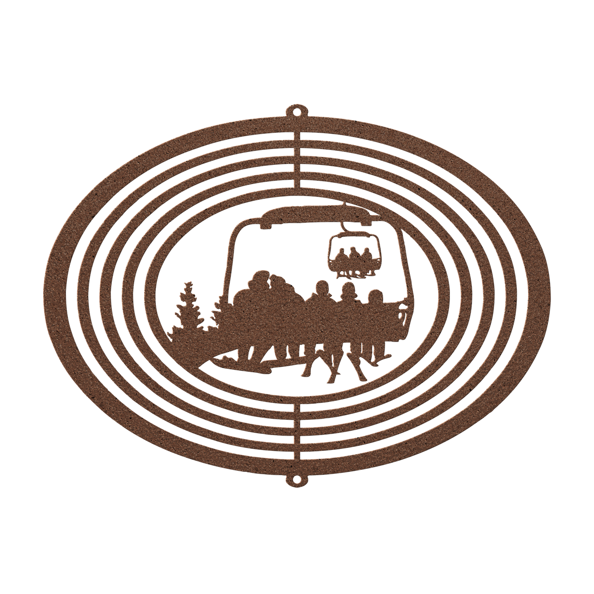 PERSONALIZED  WIND SPINNER - SNOWBOARDING MOM, SNOWBOARDING DAD, AND 3 SKIING  CHILDREN - MADE IN THE USA 🇺🇸