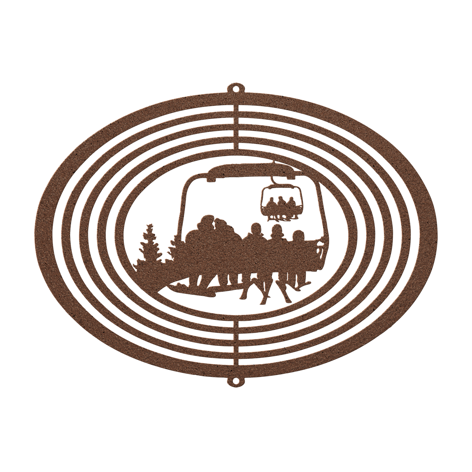 PERSONALIZED  WIND SPINNER - SNOWBOARDING MOM, SNOWBOARDING DAD, AND 3 SKIING  CHILDREN - MADE IN THE USA 🇺🇸