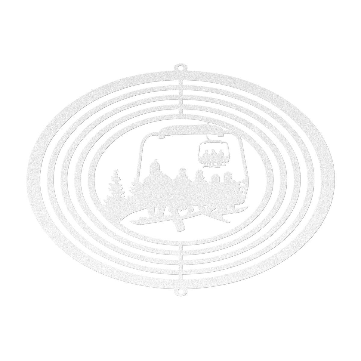 PERSONALIZED WIND SPINNER - 1 SNOWBOARDING PARENT, 4 SNOWBOARDING Children - MADE IN THE USA 🇺🇸