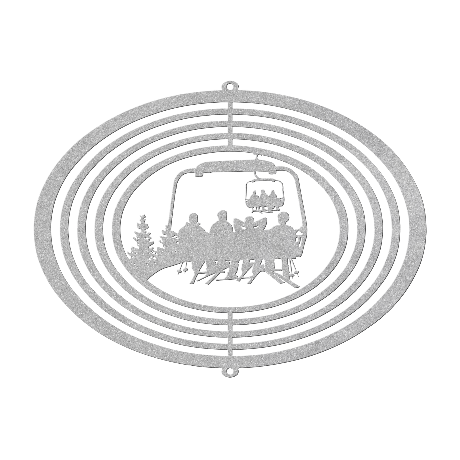 PERSONALIZED WIND SPINNER - 4 SKIING FRIENDS - MADE IN THE USA 🇺🇸