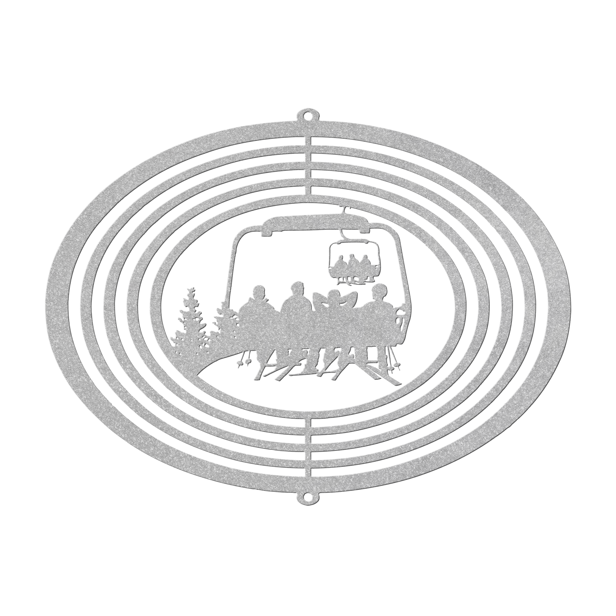 PERSONALIZED WIND SPINNER - 4 SKIING FRIENDS - MADE IN THE USA 🇺🇸