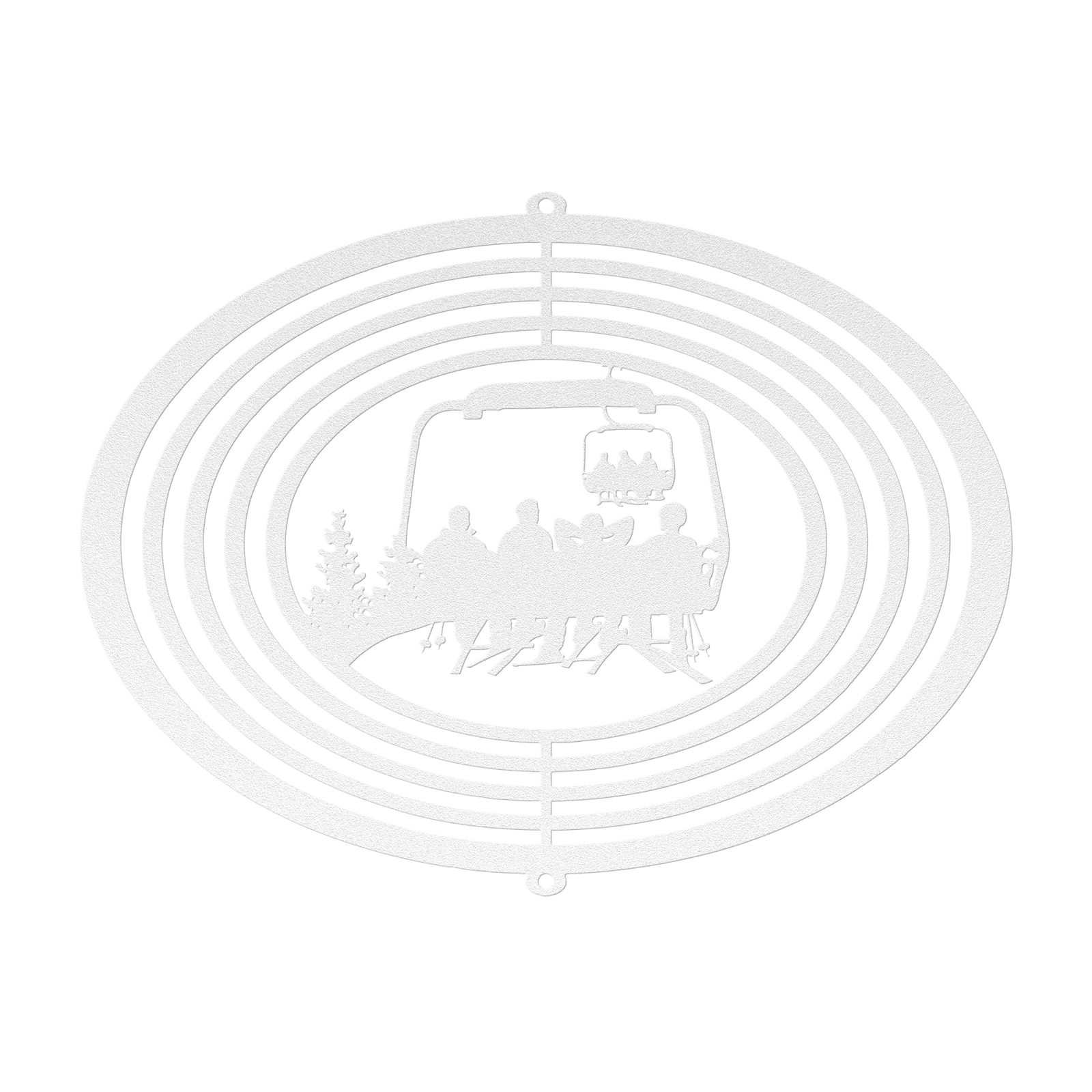 PERSONALIZED WIND SPINNER - 4 SKIING FRIENDS - MADE IN THE USA 🇺🇸