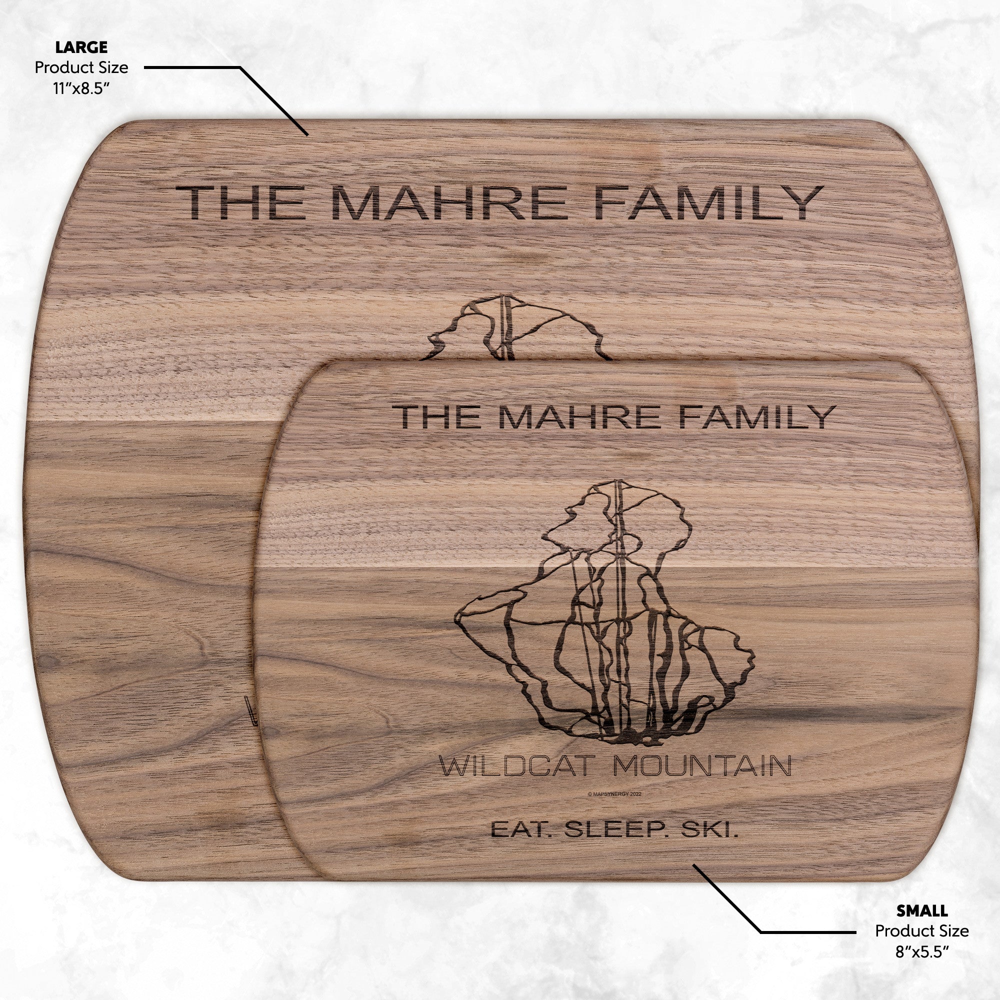 PERSONALIZED  Wildcat Mountain, New Hampshire SKI TRAIL MAP CUTTING BOARD