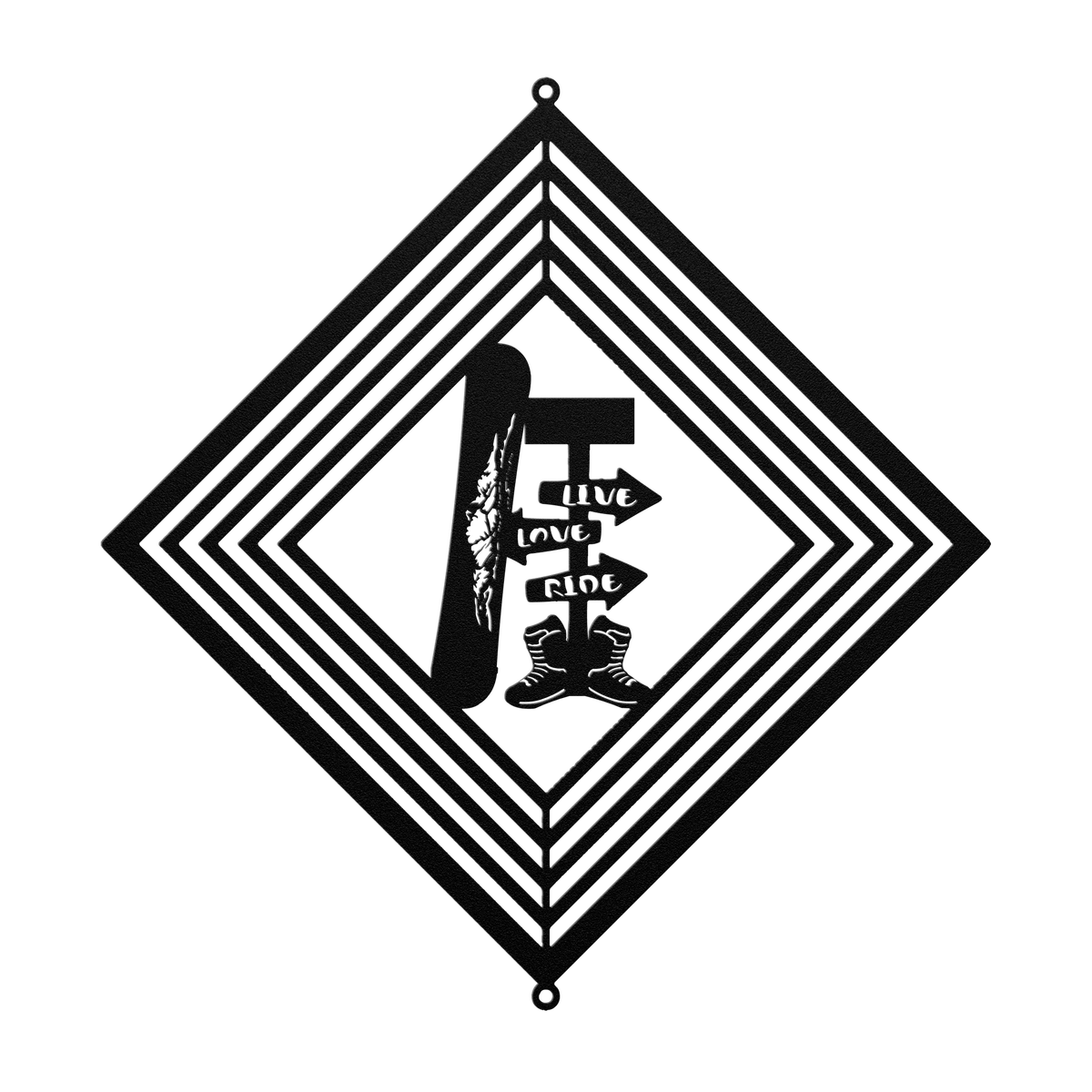 POWDER ADDICTS PERSONALIZED LIVE LOVE RIDE WIND SPINNER