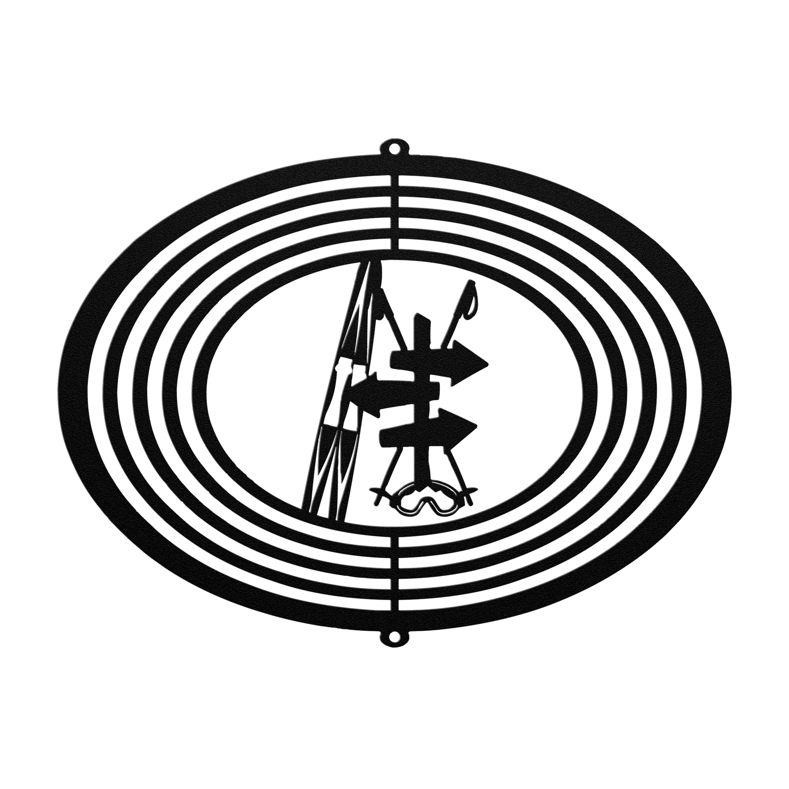 PERSONALIZED WIND SPINNER - SKI TRAIL SIGN - Made in the USA 🇺🇸