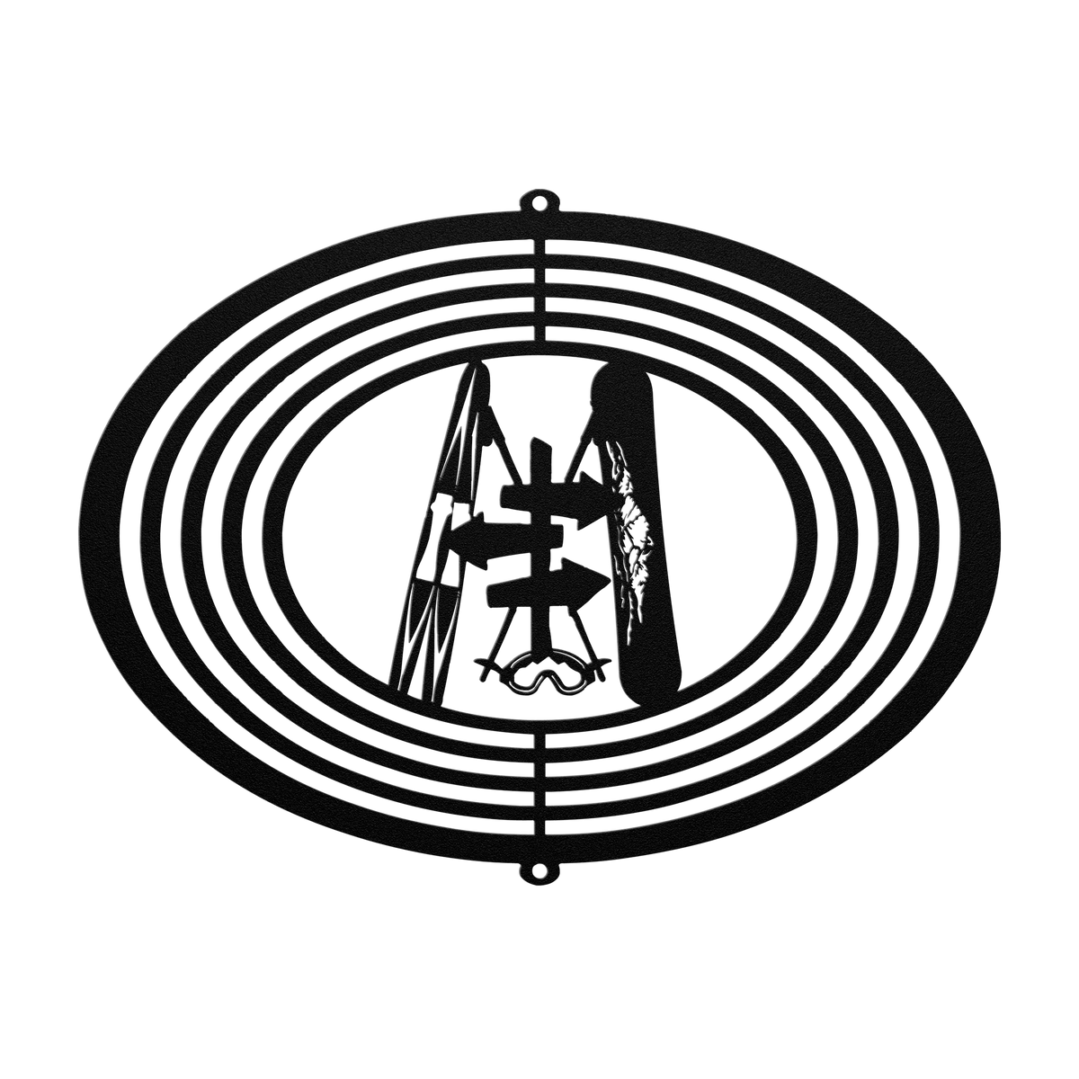 PERSONALIZED WIND SPINNER - SKI AND RIDE SKI SIGN - Made in the USA 🇺🇸