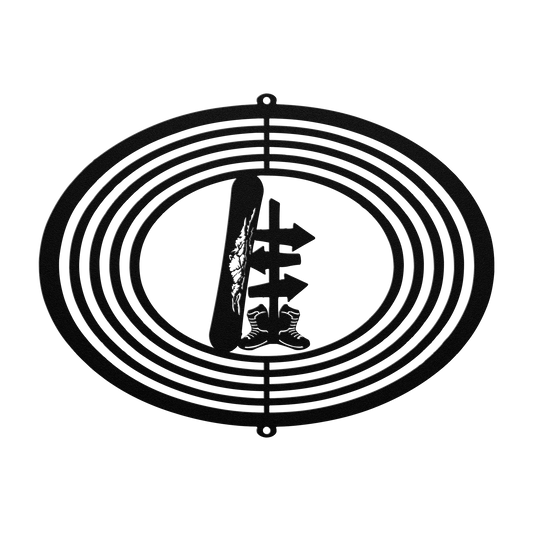 PERSONALIZED WIND SPINNER - SNOWBOARDING SIGN - Made in the USA 🇺🇸