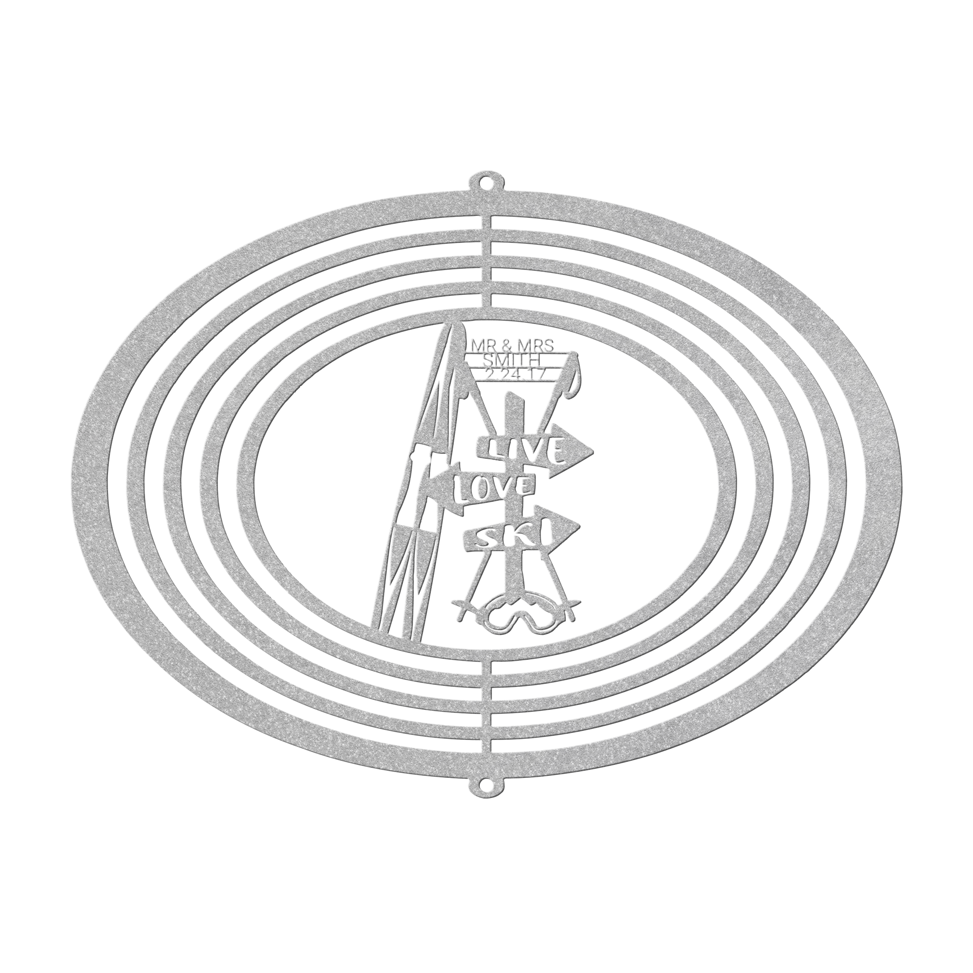 PERSONALIZED WIND SPINNER - Live Love Ski - Made in the USA 🇺🇸