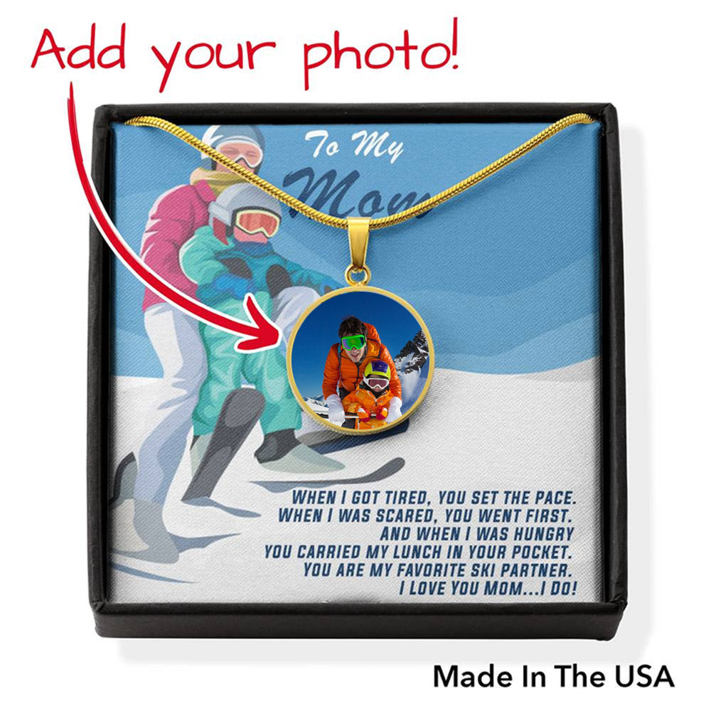 PERSONALIZED Photo Pendant For Mother's Day: When I Got Tired, You Set The Pace - Powderaddicts