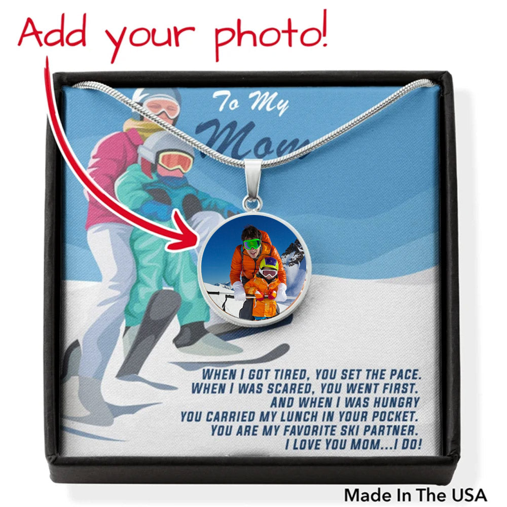 PERSONALIZED Photo Pendant For Mother&#39;s Day: When I Got Tired, You Set The Pace - Powderaddicts