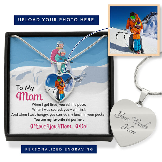 PERSONALIZED Photo Pendant for Moms: When I Got Tired, You Set The Pace - Powderaddicts