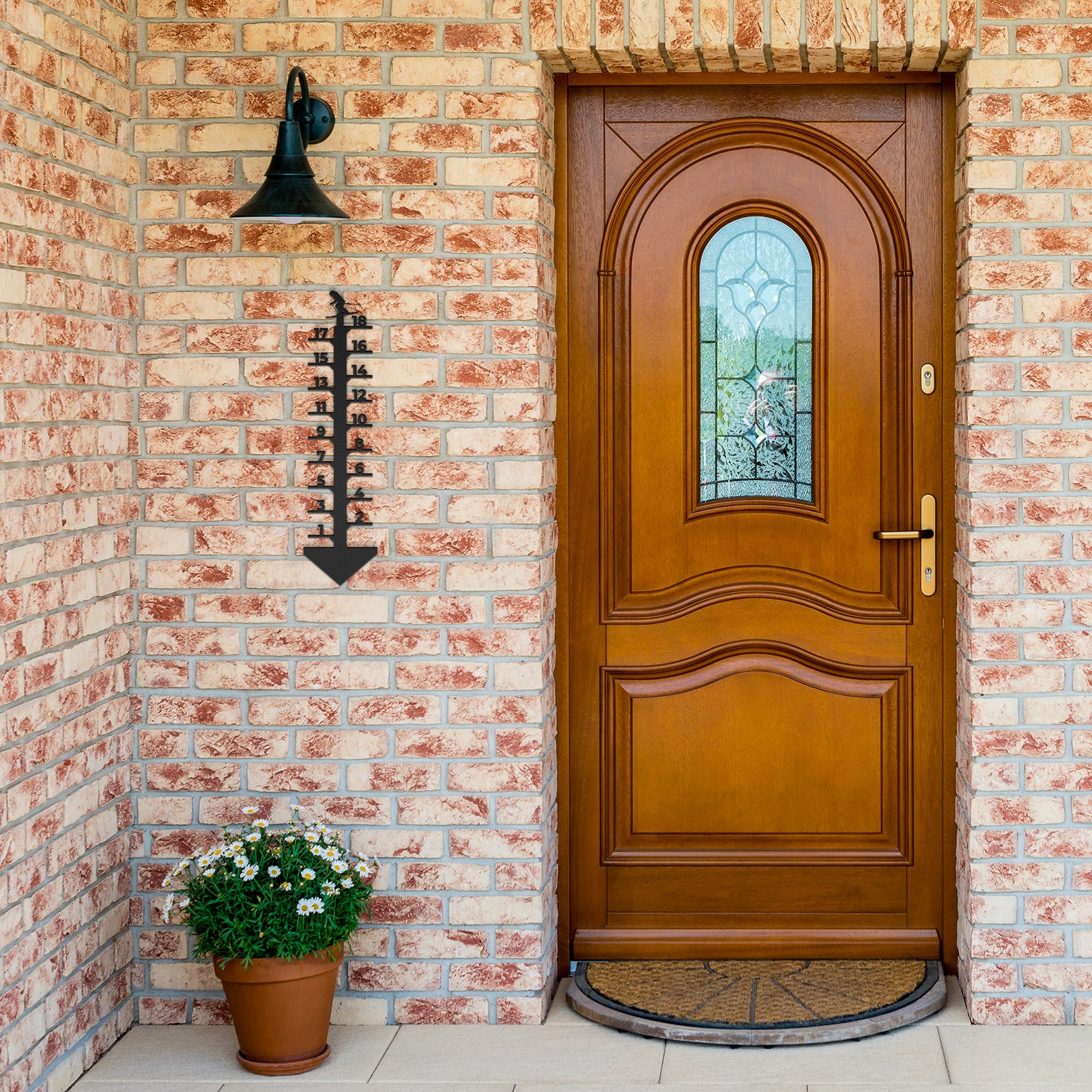 Ski Metal Art Snow Gauge