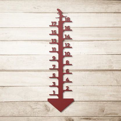 Ski Metal Art Snow Gauge
