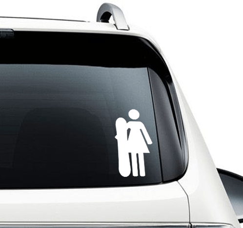 Girl Rider - Car Decal - Powderaddicts