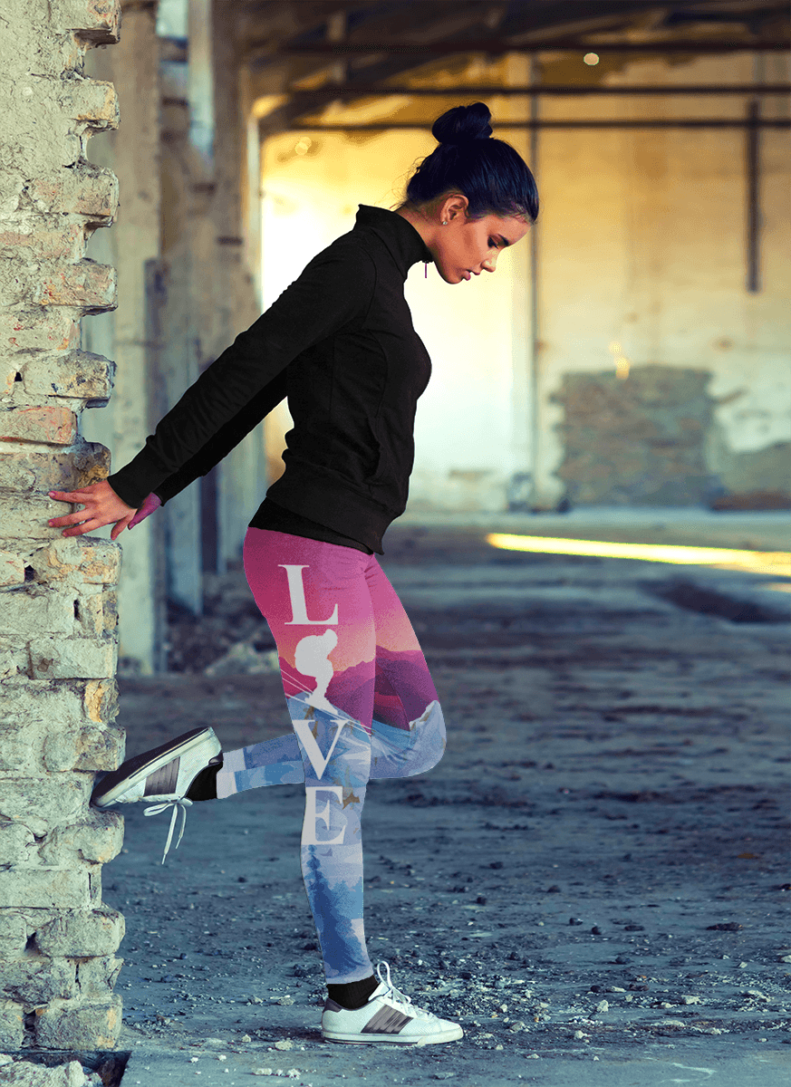 Love Ski Even At Sunset Leggings - Powderaddicts
