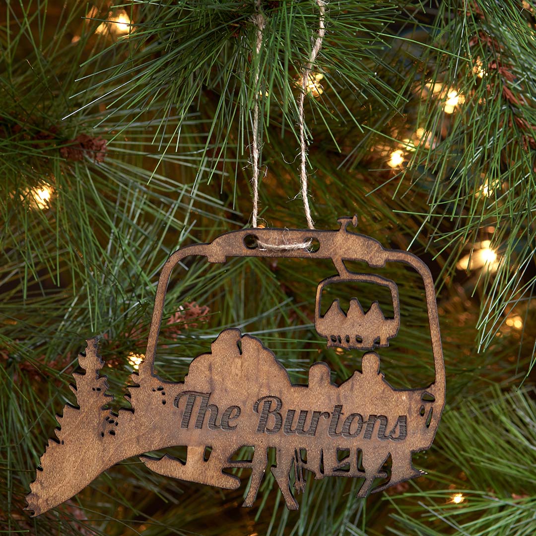 PERSONALIZED Chairlift Ski & Snowboard Family Christmas Ornament (🇺🇸  Made In The USA) - Powderaddicts