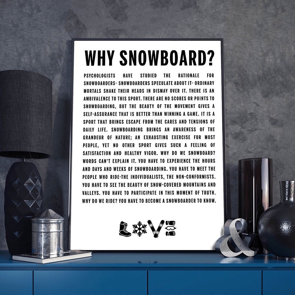 Why Snowboard? Poster - Powderaddicts