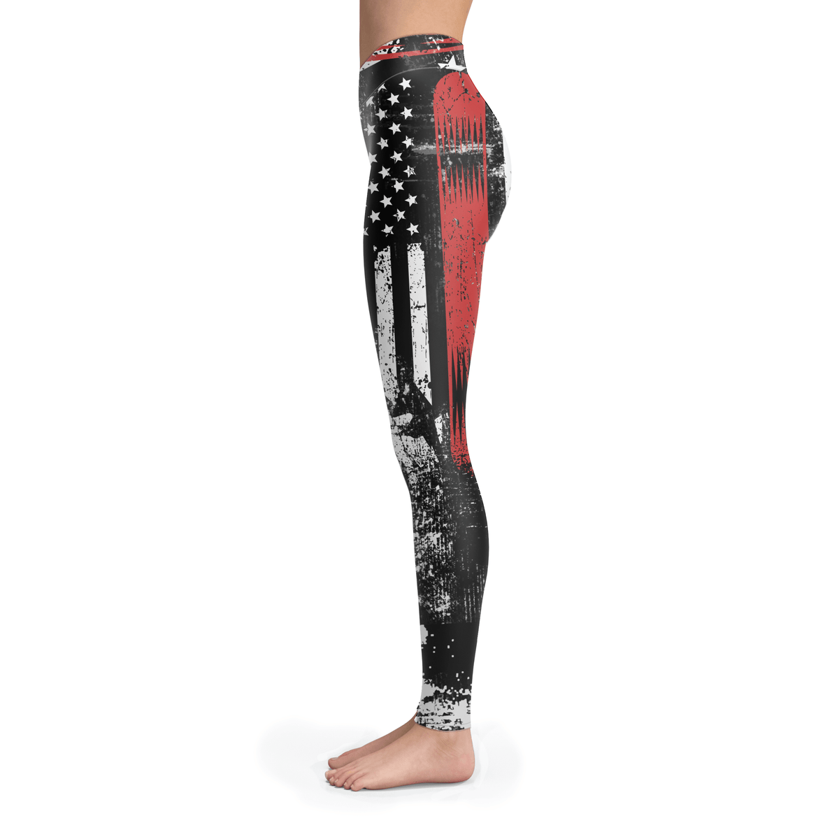 USA Snowboard Flag Leggings - Powderaddicts