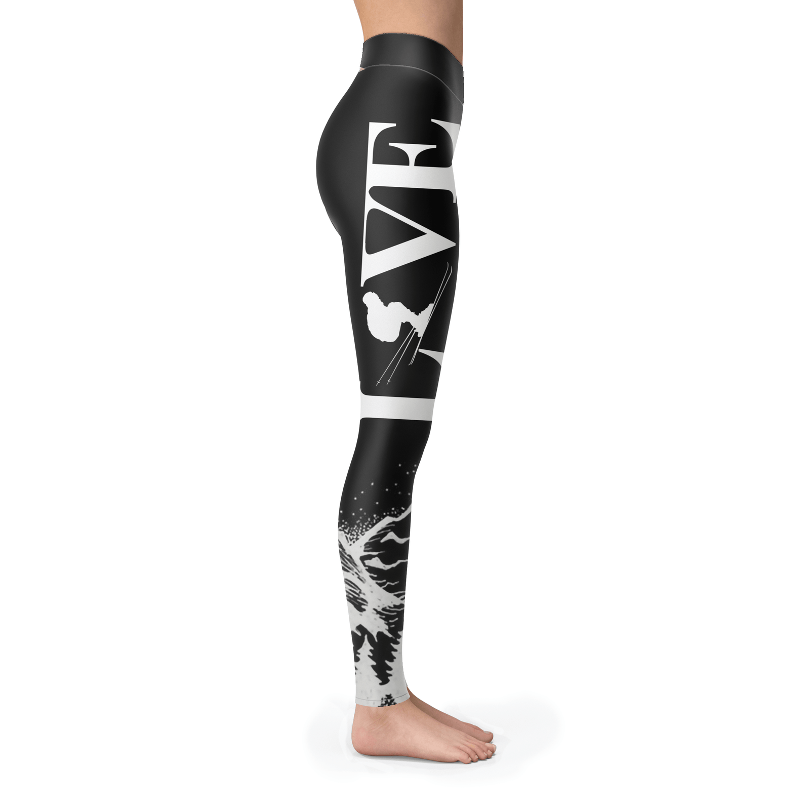 Love Ski All Black Leggings - Powderaddicts