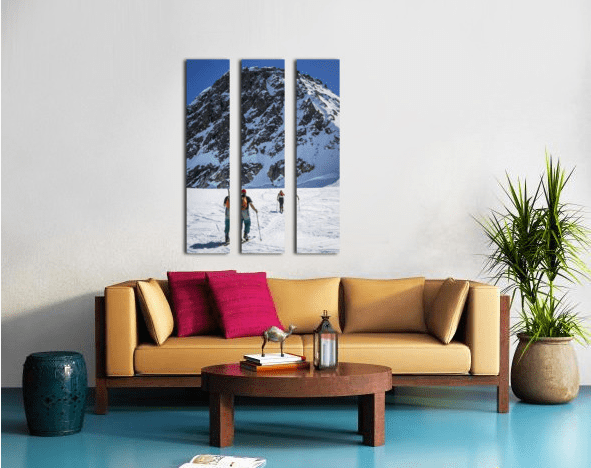 A couple telemark skiing on the Ruth Glacier - Powderaddicts