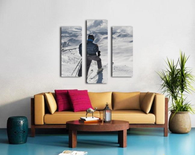 A Skier Pauses On The Trail To Look Out Over The Mountains; Whistler, British Columbia, Canada - Powderaddicts