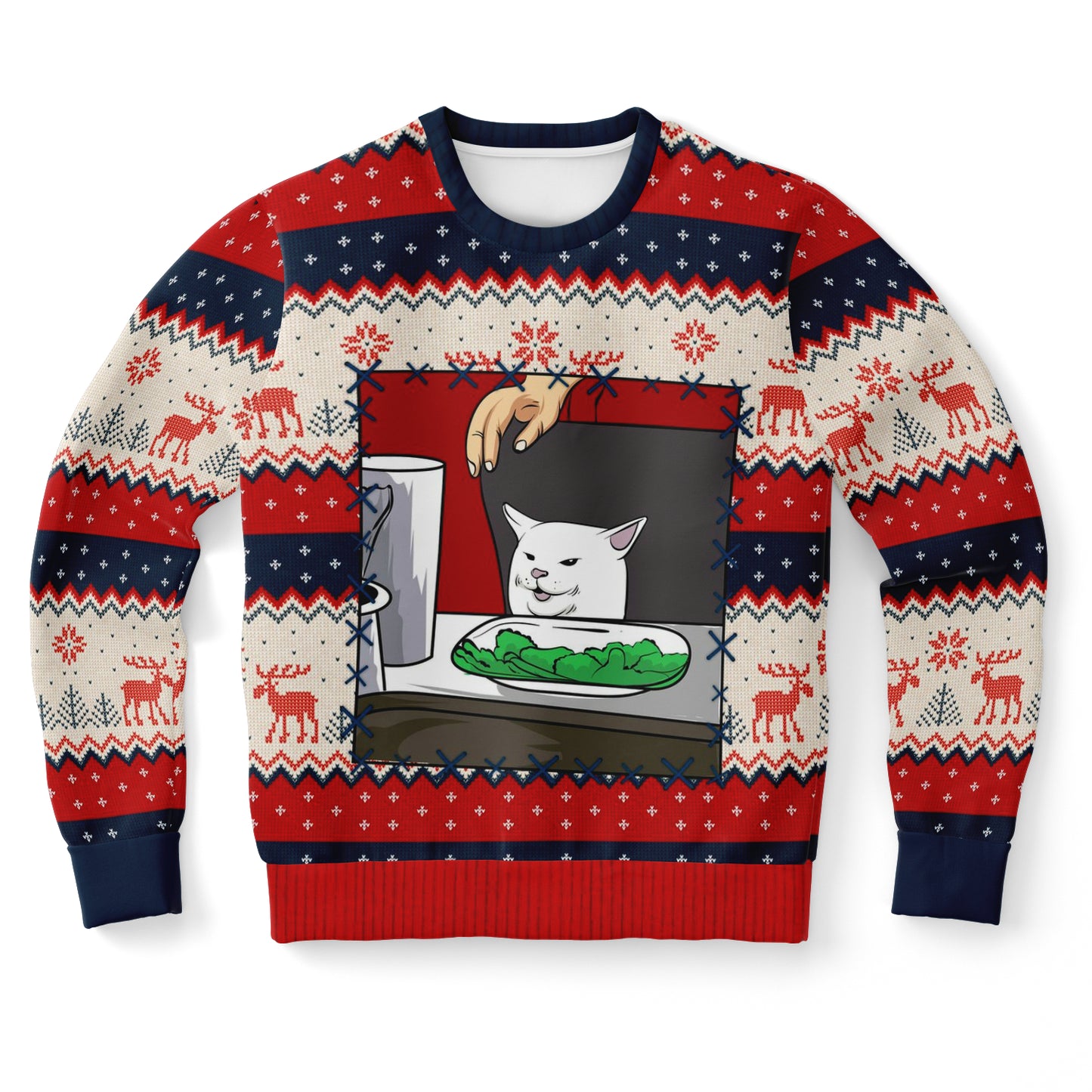 Cat Meme Ugly Christmas Sweater - Powderaddicts