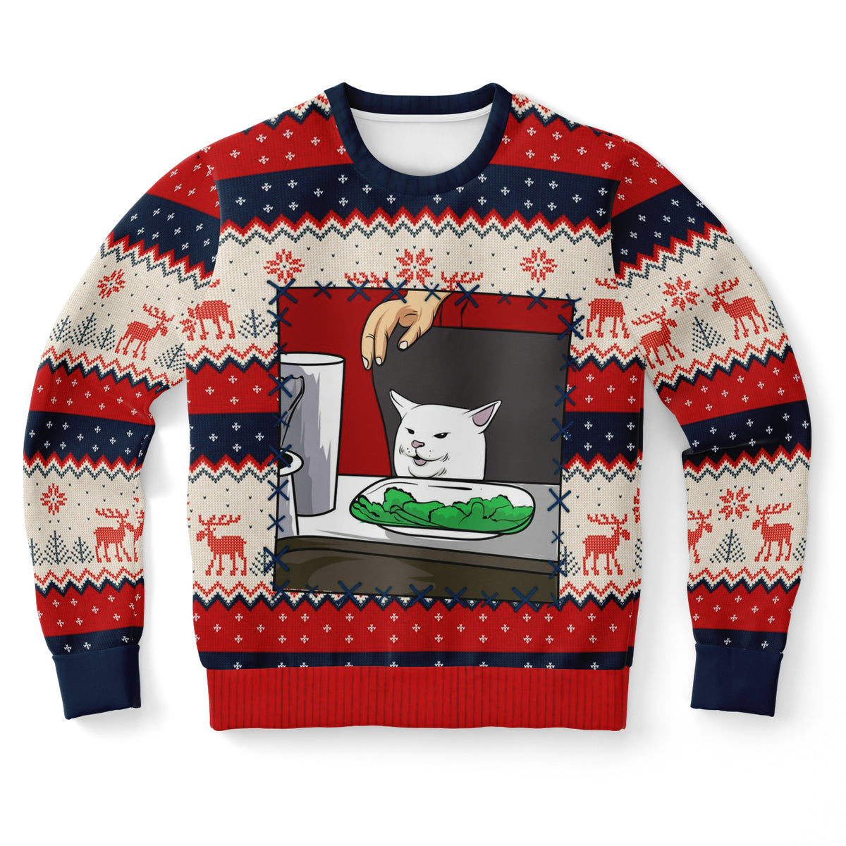 Cat Meme Ugly Christmas Sweater - Powderaddicts