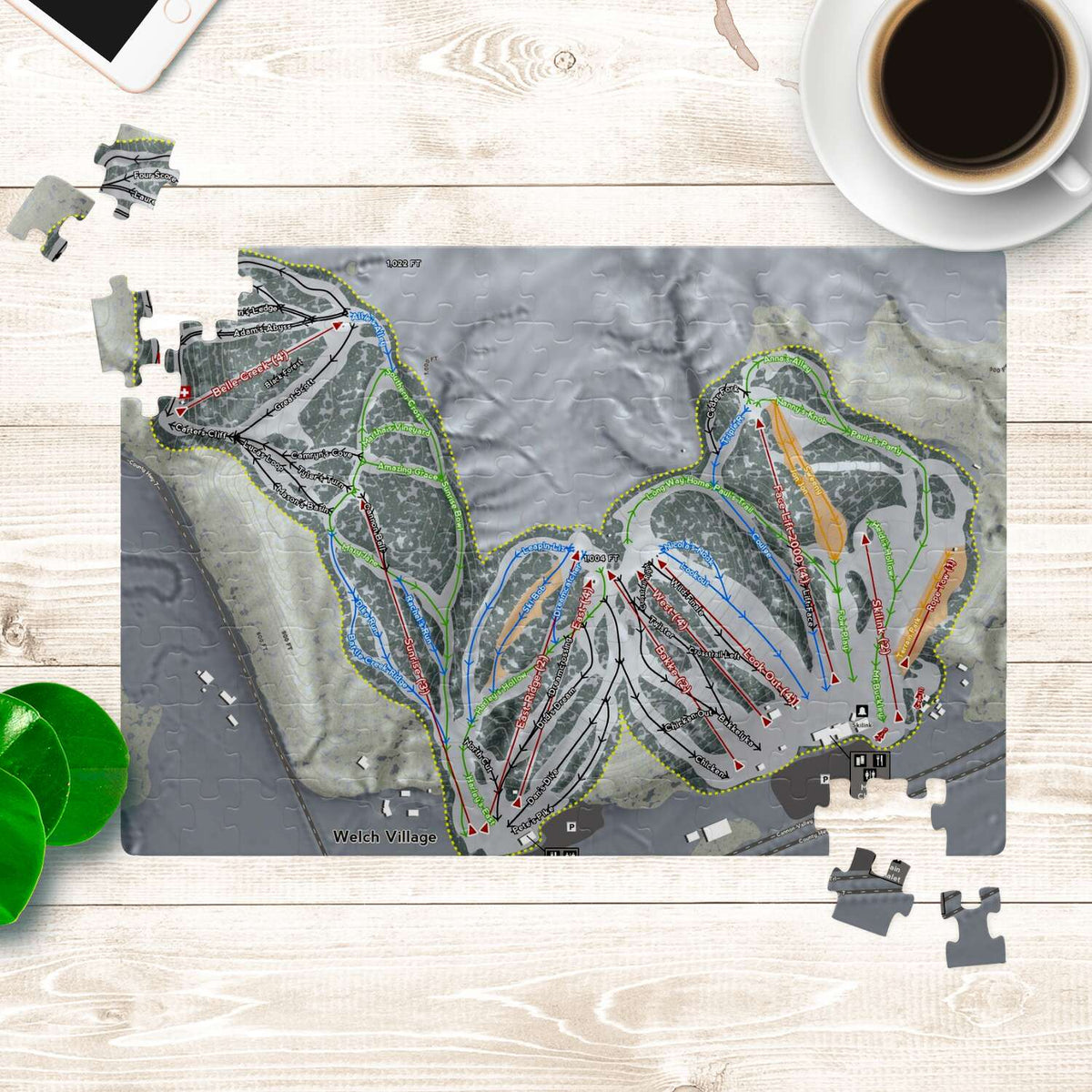 Welch Village Minnesota Ski Trail Map Puzzles - Powderaddicts