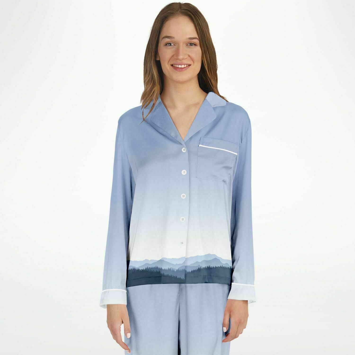 Mountain Gradient Satin Pajamas - Powderaddicts