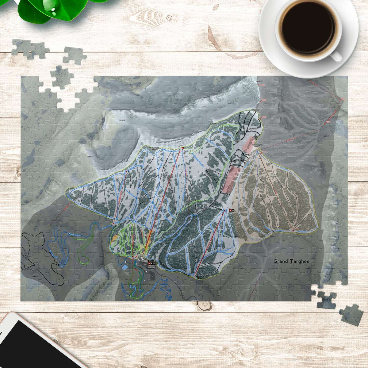 Grand Targhee Wyoming Ski Trail Map Puzzle - Powderaddicts