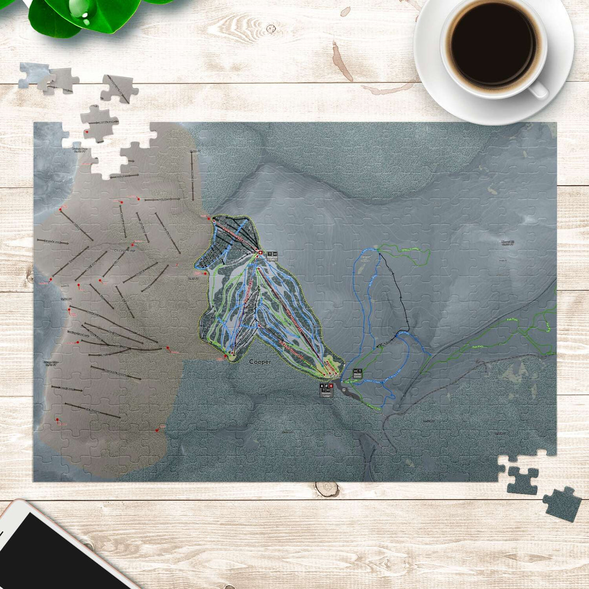 SkiCooper, Colorado Ski Trail Map Puzzles - Powderaddicts