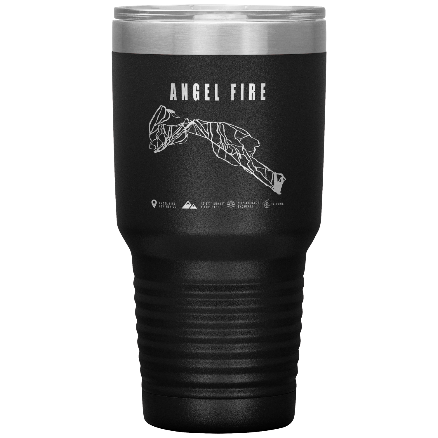 Angel Fire, New Mexico Ski Trail Map 30oz Tumbler
