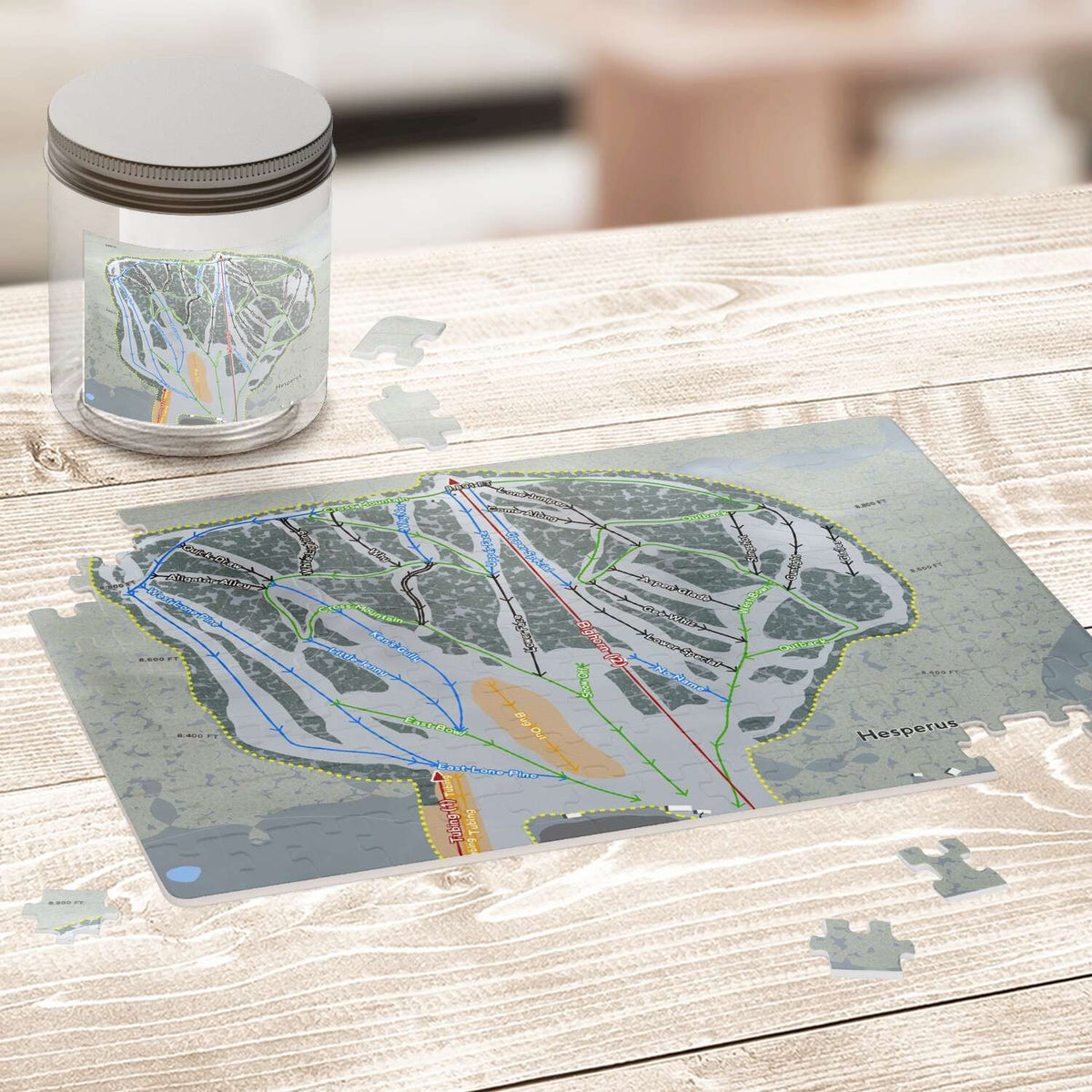 Hesperus, Colorado Ski Trail Map Puzzles - Powderaddicts