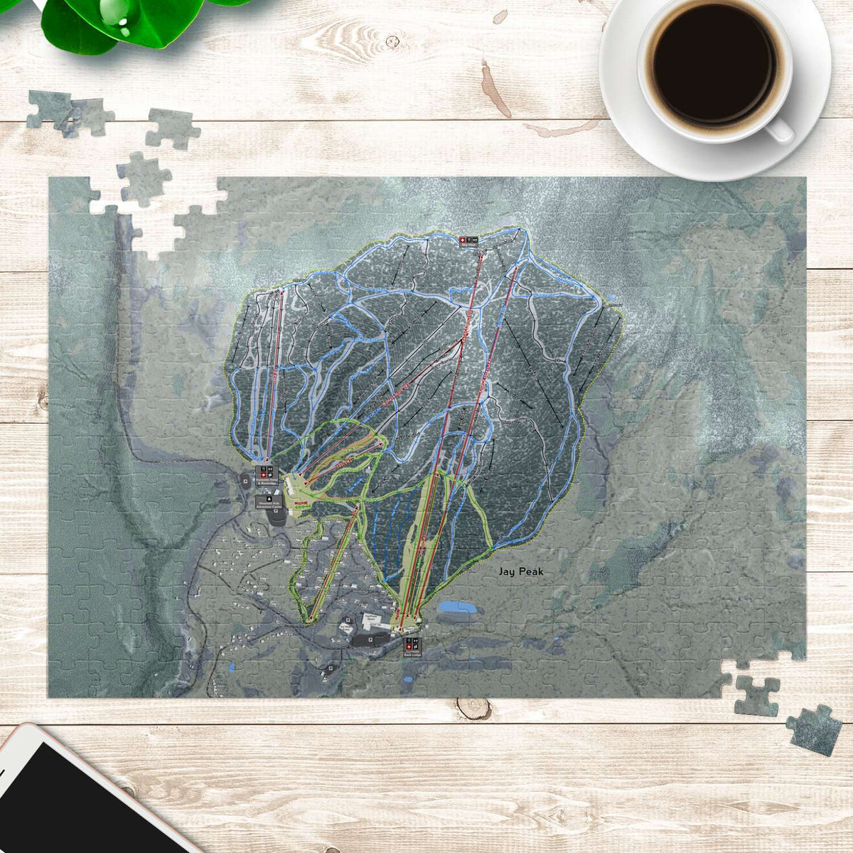 Jay Peak, Vermont Ski Trail Map Puzzle - Powderaddicts