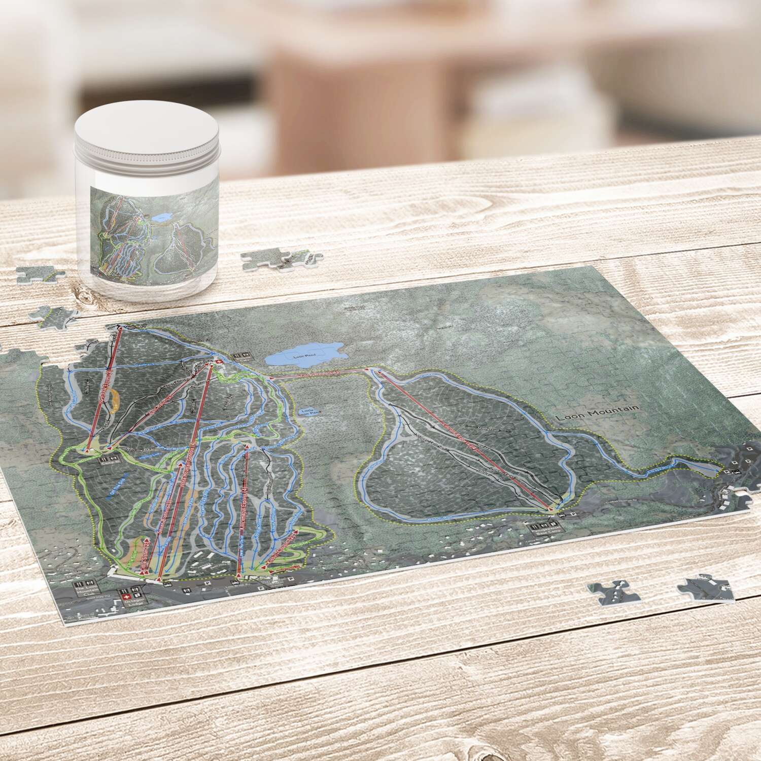 Loon Mountain New Hampshire Ski Trail Map Puzzles - Powderaddicts