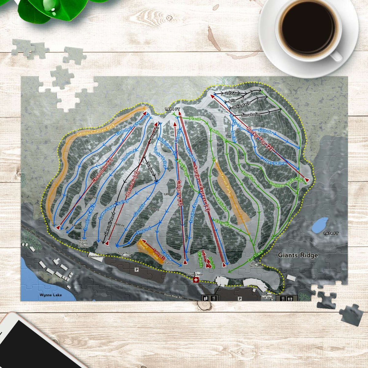 Giants Ridge Minnesota Ski Trail Map Puzzles - Powderaddicts