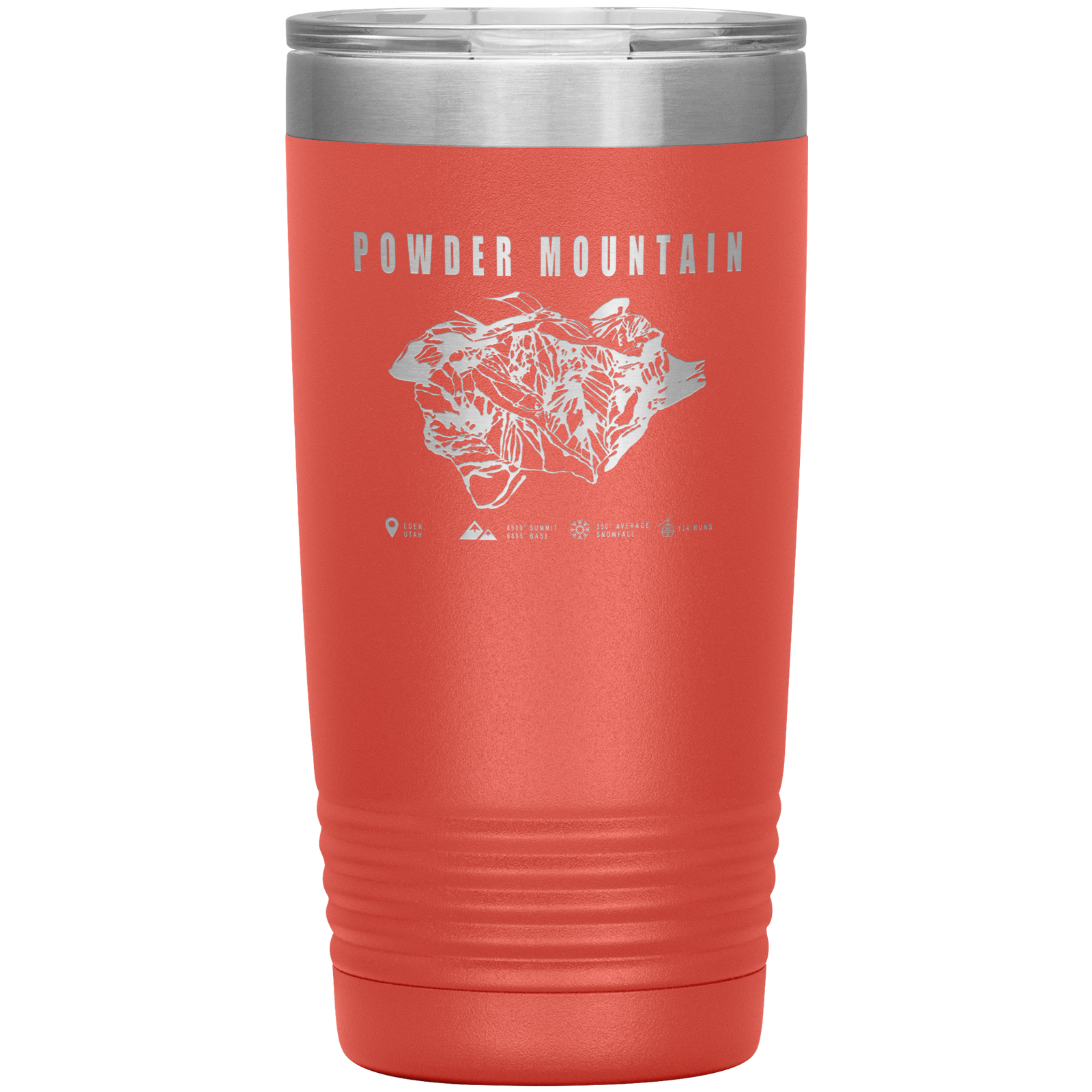 Powder Mountain,Utah Ski Trail Map 20oz Tumbler - Powderaddicts