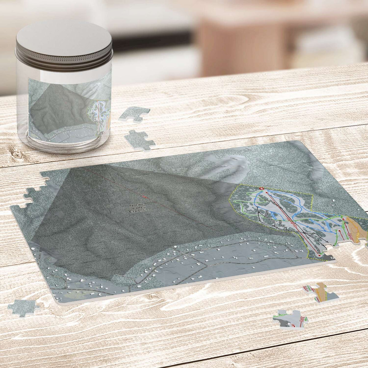 Nordic Valley, Utah Ski Trail Map puzzle - Powderaddicts