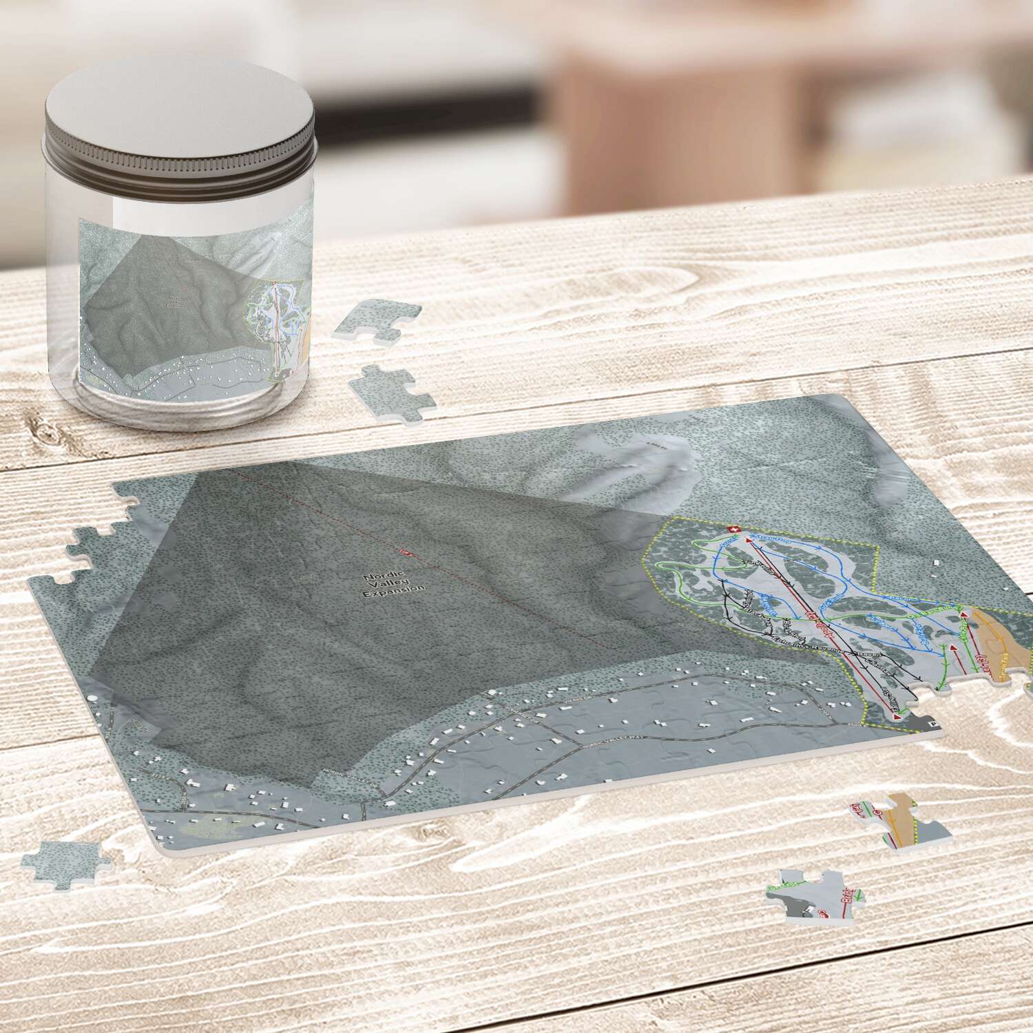 Nordic Valley, Utah Ski Trail Map puzzle - Powderaddicts