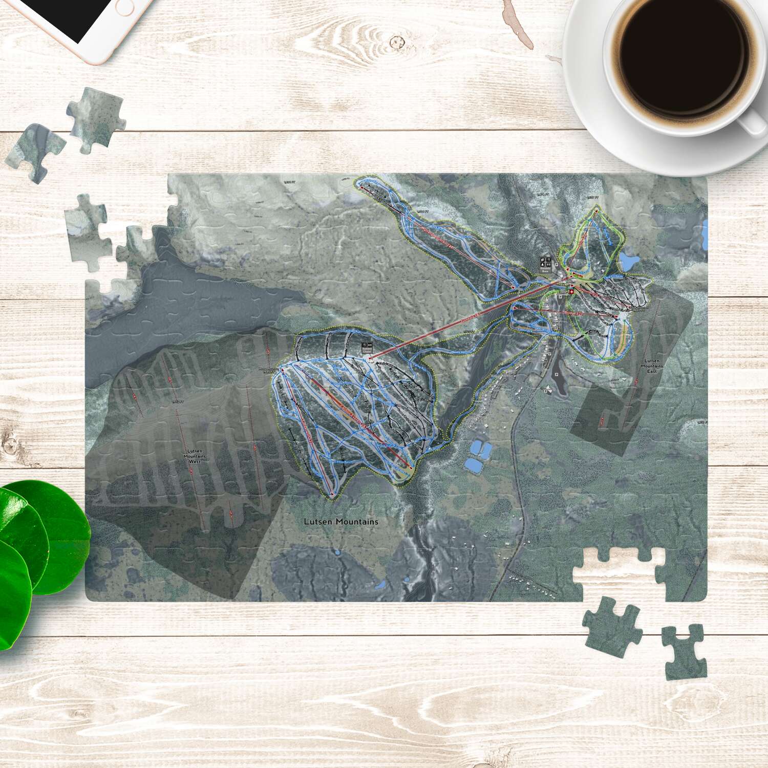 Lutsen Mountains Minnesota Ski Trail Map Puzzles - Powderaddicts