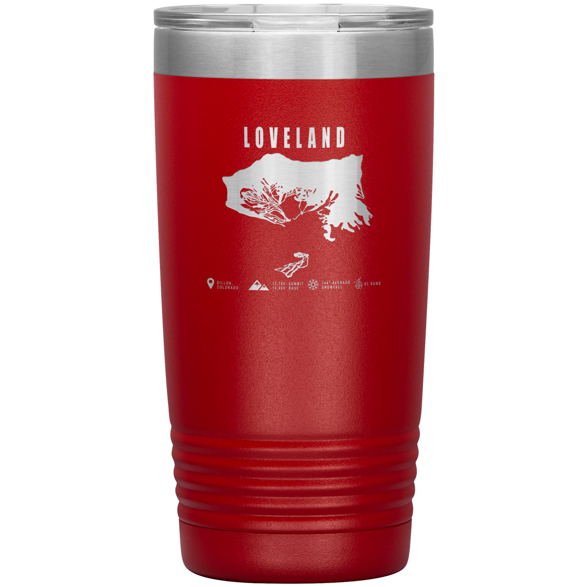 Loveland Colorado Ski Trail Map 20oz Tumbler - Powderaddicts