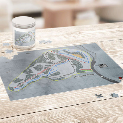 Hurricane Ridge Washington Ski Map Resort Puzzle - Powderaddicts