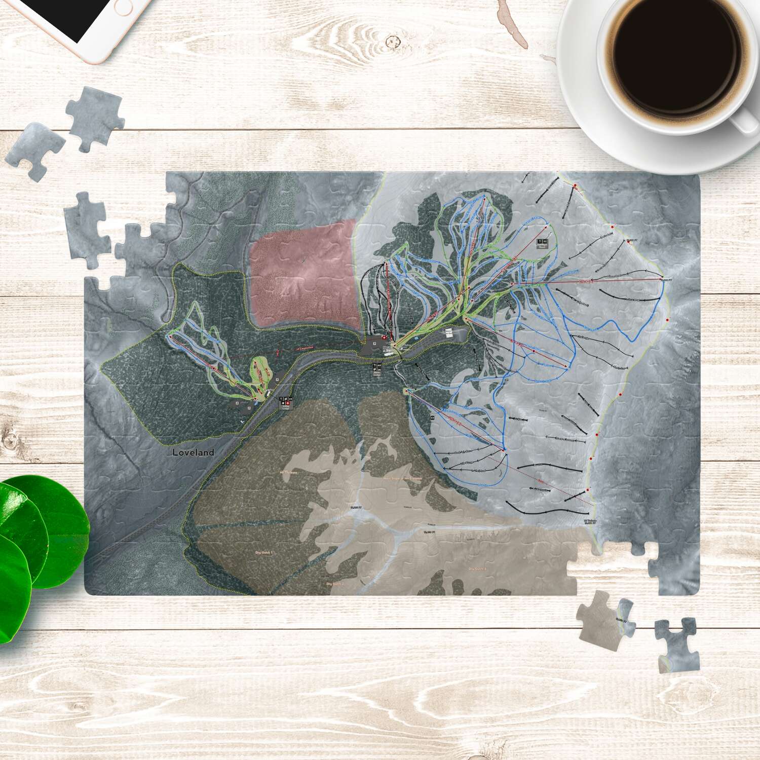Loveland, Colorado Ski Trail Map Puzzles - Powderaddicts
