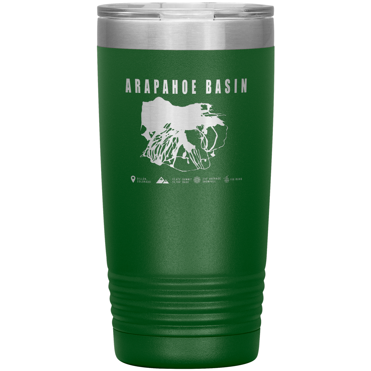 Arapahoe Basin,Colorado Ski Resort 20oz Tumbler - Powderaddicts