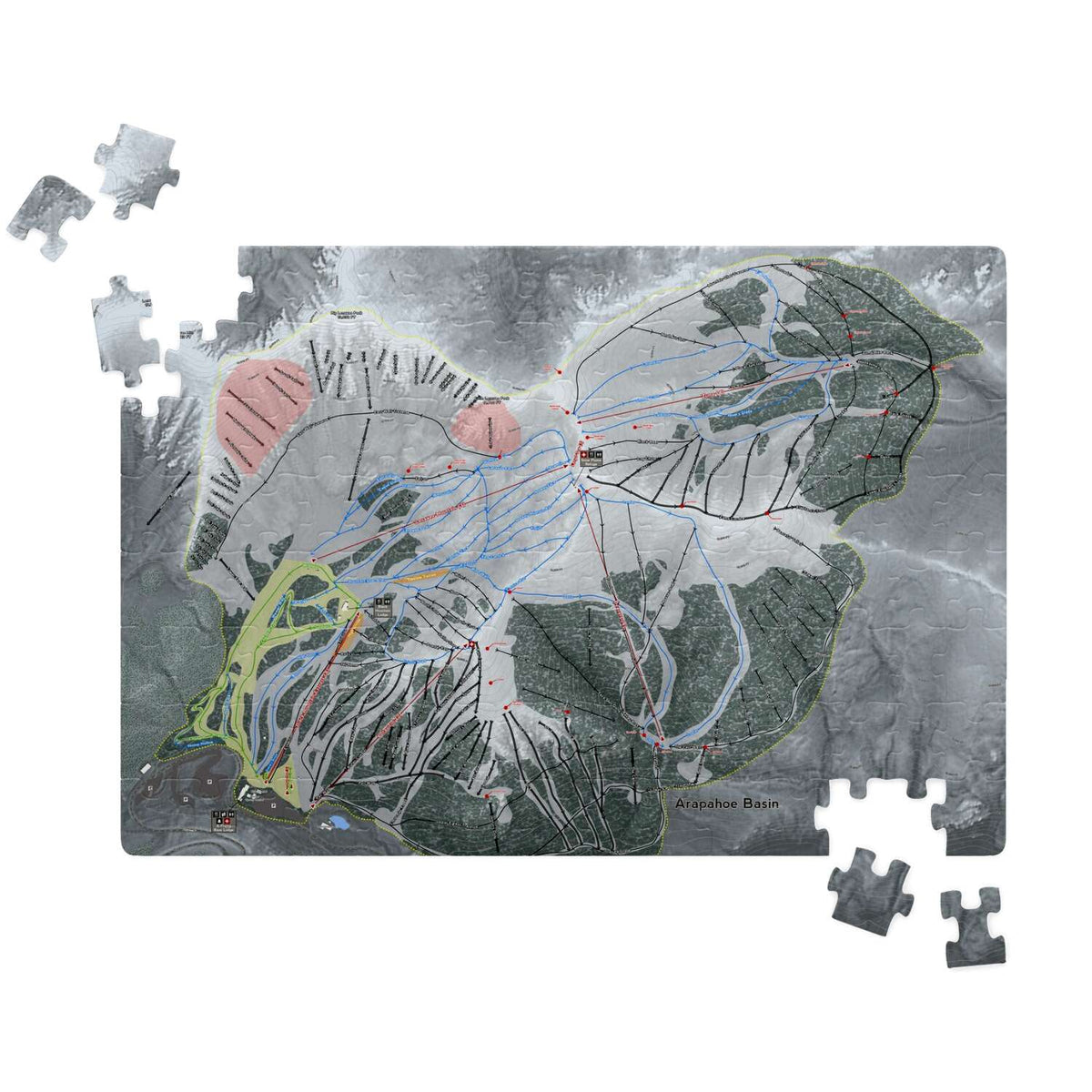 Arapahoe Basin, Colorado Ski Trail Map Puzzles - Powderaddicts
