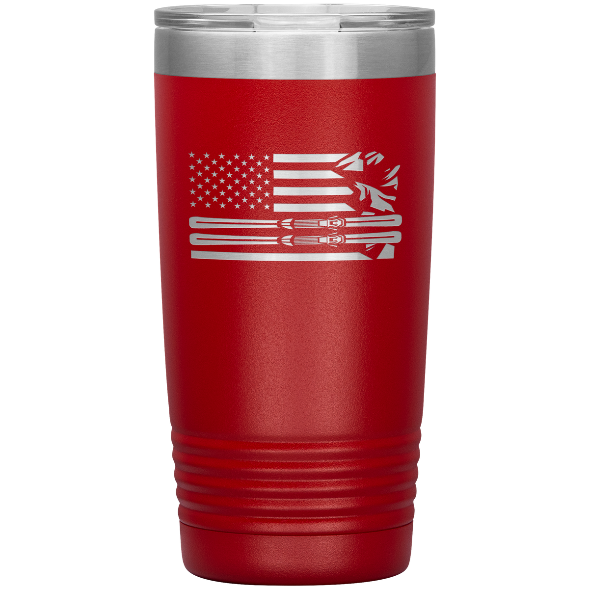USA Ski Flag 20oz Tumbler - Powderaddicts