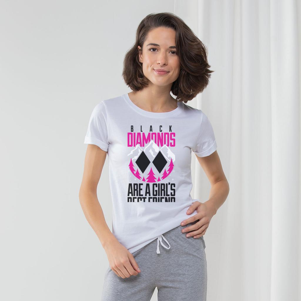 Black Diamonds Are A Girls Best Friens Ride Like A Girl Pajama Set - Powderaddicts