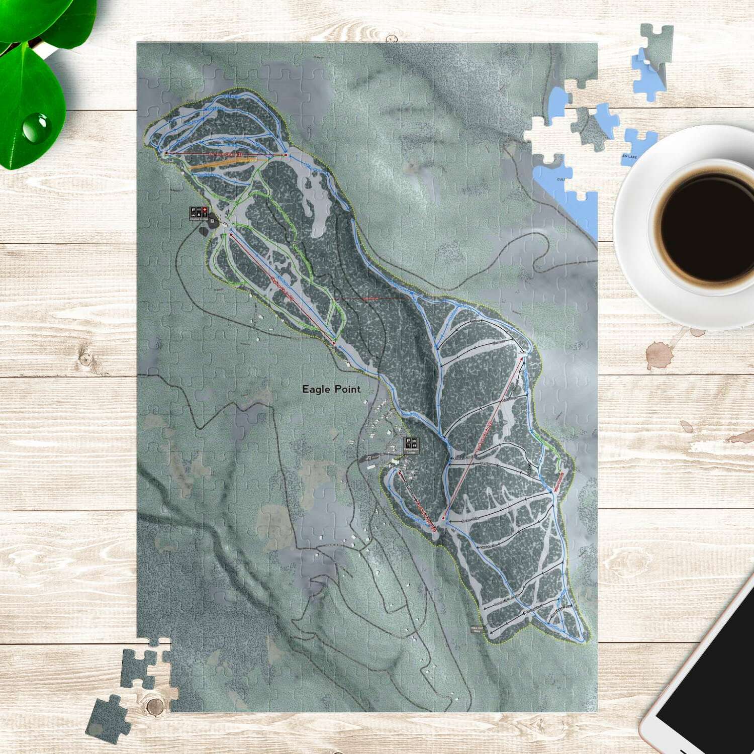Eagle Point, Utah Ski Trail Map Puzzle - Powderaddicts