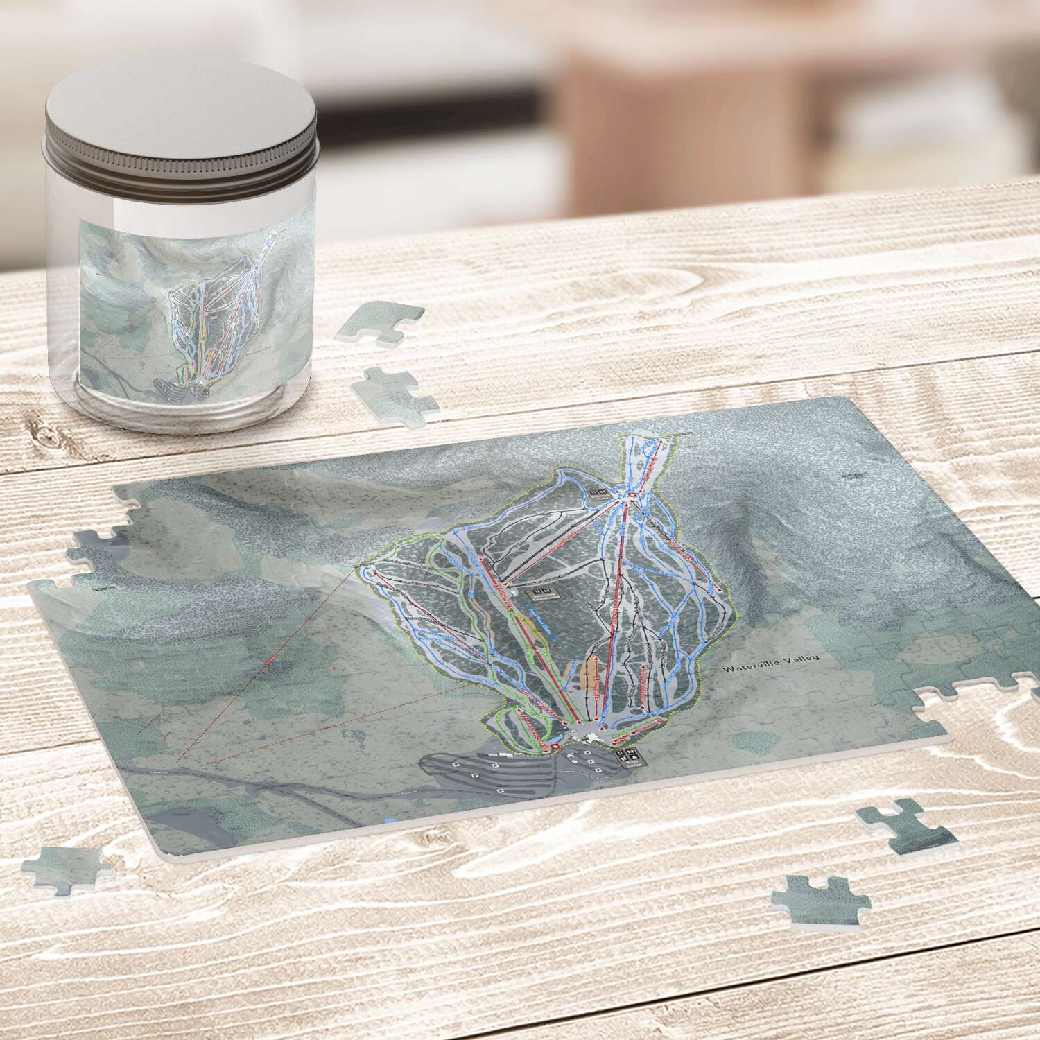 Waterville Valley, New Hampshire Ski Trail Map Puzzle - Powderaddicts