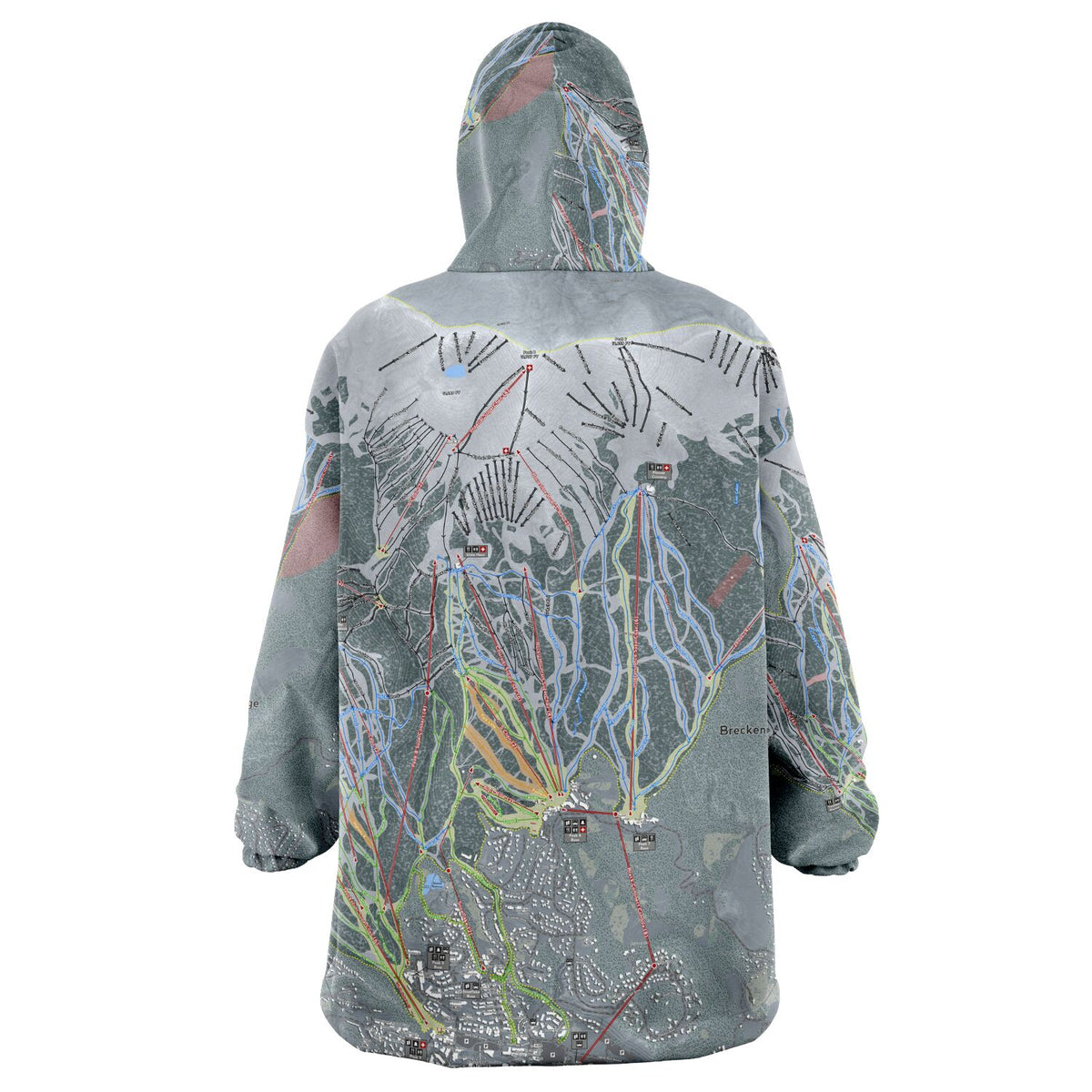 Breckenridge, Colorado Ski Trail Map - Snug Hoodie